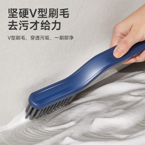 Corner gap floor brush long handle bathroom brush floor wash basin tile cleaning brush stiff bristled floor gap brush two-in-one