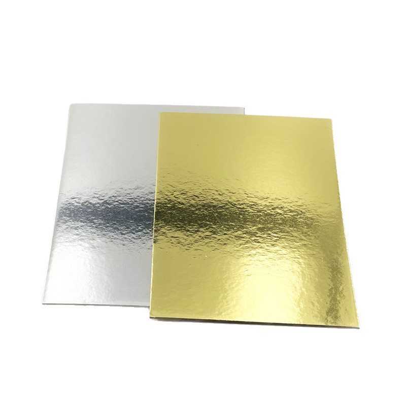 Fábrica directa de pastel de grado alimenticio almohadilla de tarjeta de oro y plata almohadilla de salmón impermeable almohadilla de tarjeta de oro base base de pastel base