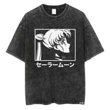 Hip Hop Men Summer Vintage T-Shirt Streetwear Japanese Anime