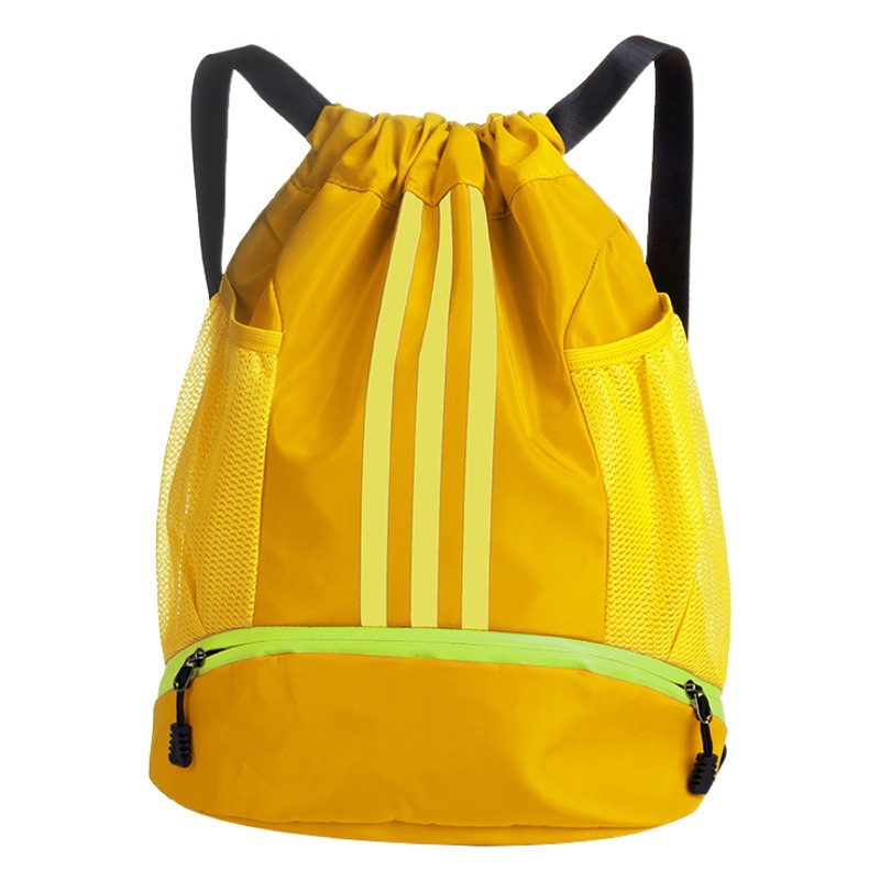 Three-bar Drawstring Pocket Basketball Bag Shoulder Storage Fitness Men's and Women's Sports Training Bag Student Football Equipment Bag