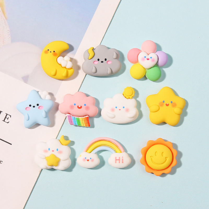 Rainbow Cloud Series diy Cream Glue Mobile Phone Case Resin Jewelry Accessories Material Package Handmade Crystal Drops Rainbow Cloud Series diy Cream Glue Mobile Phone Case Resin Jewelry Accessories Material Package Handmade Crystal Drops