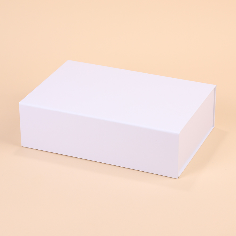 Caja plegable de color sólido - blanco; 26.8 * 18 * 8cm