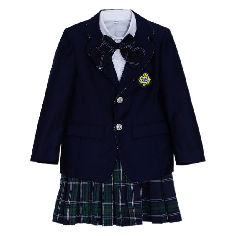 Одежда для учеников начальной школы, осенняя школьная форма на флисовой подкладке, костюм в стиле британского колледжа, детский сад, садовая одежда, костюм для выступлений, одежда с длинным рукавом
