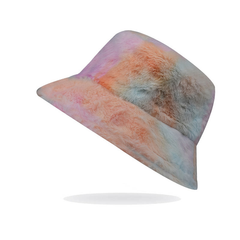 Invierno nuevo colorido sombrero de piel estilo coreano color sólido cálido sombrero moda marca al aire libre casual todo-fósforo piel pescador sombrero
