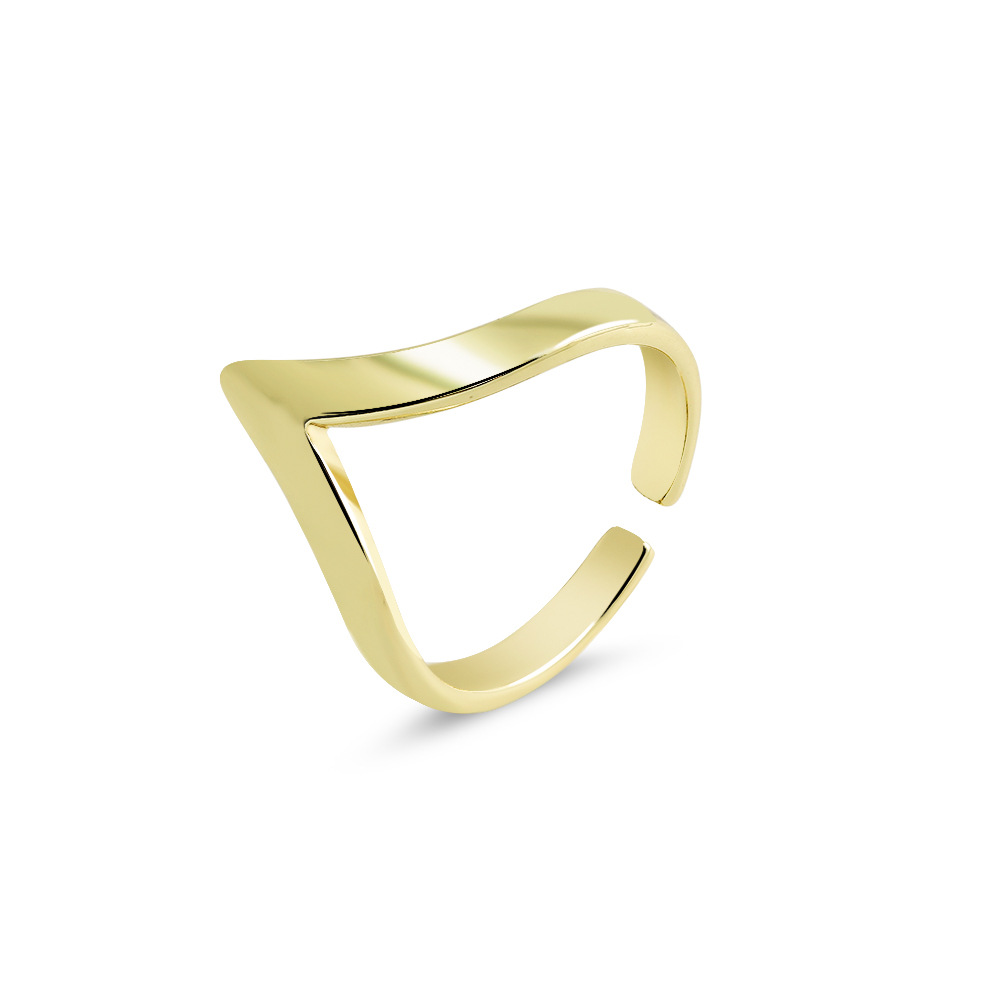 Simple Fashion Geometric Copper Ring display picture 2