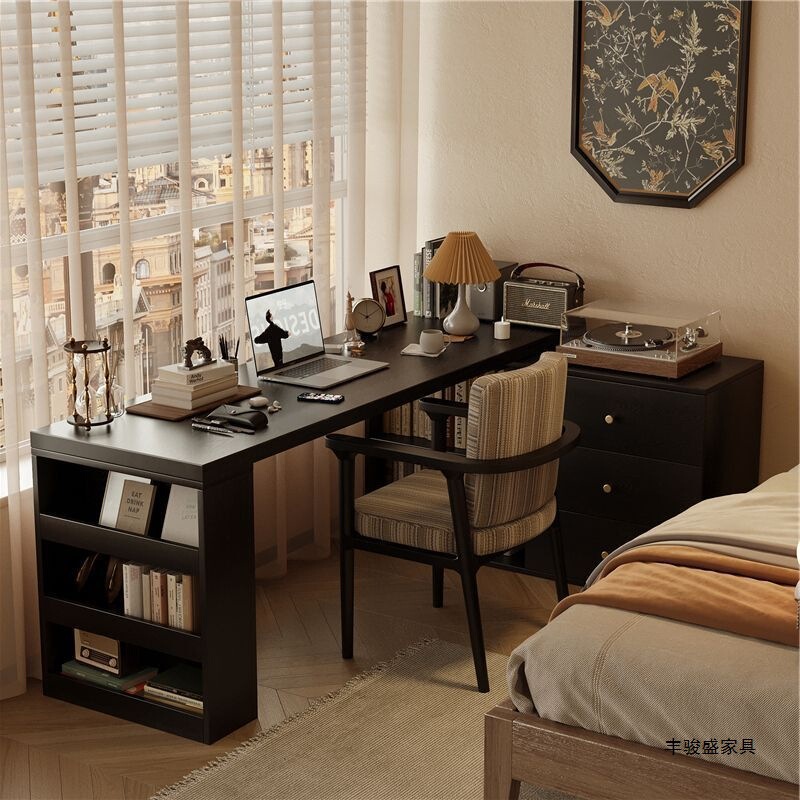 Fengjunsheng Corner Desk with Bookshelf Integrated L-Shaped Computer Desk Student Home Writing Desk Corner Office Desk