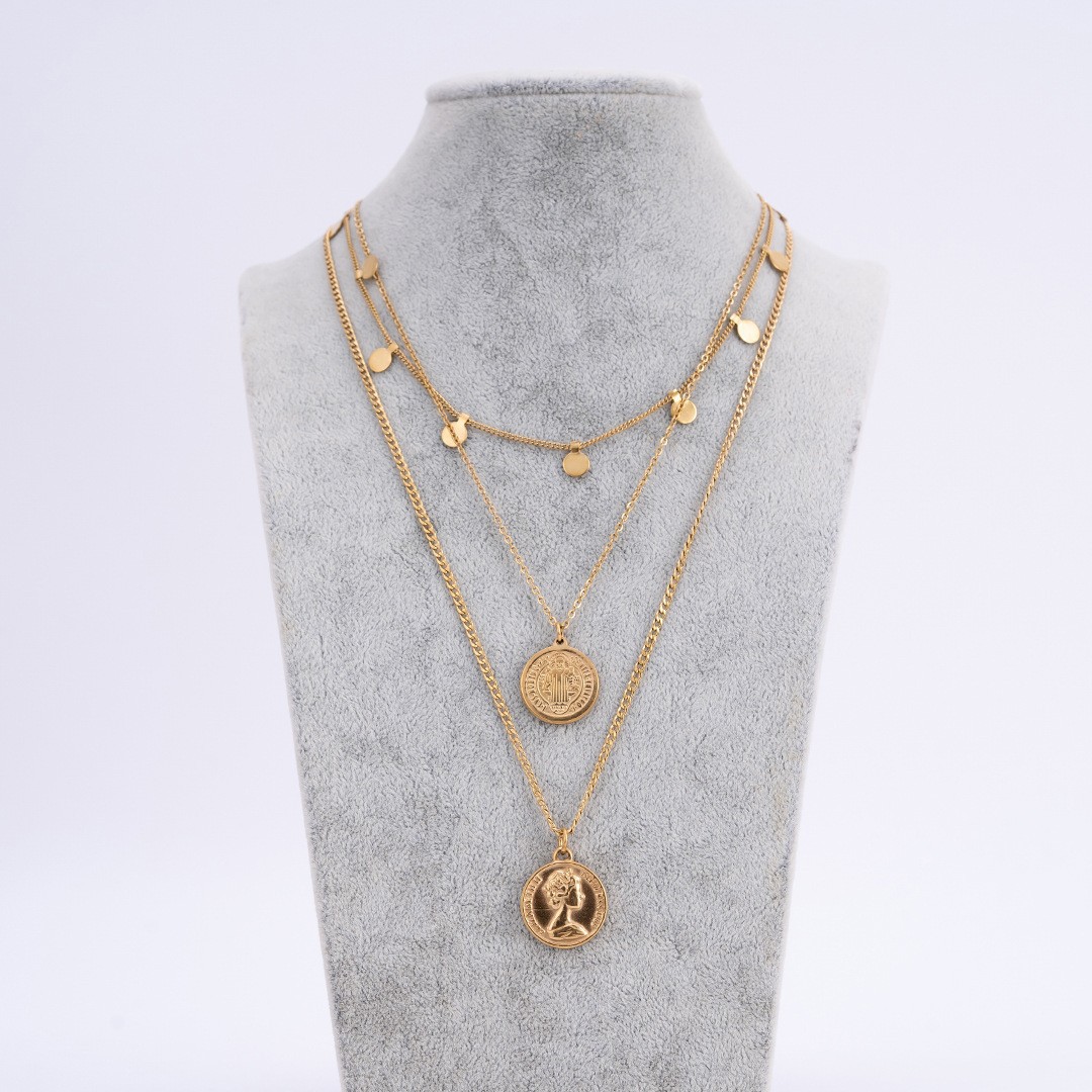 Layerierte Münz-halskette Mit Quasten Für Damen Im Design_voghion.com