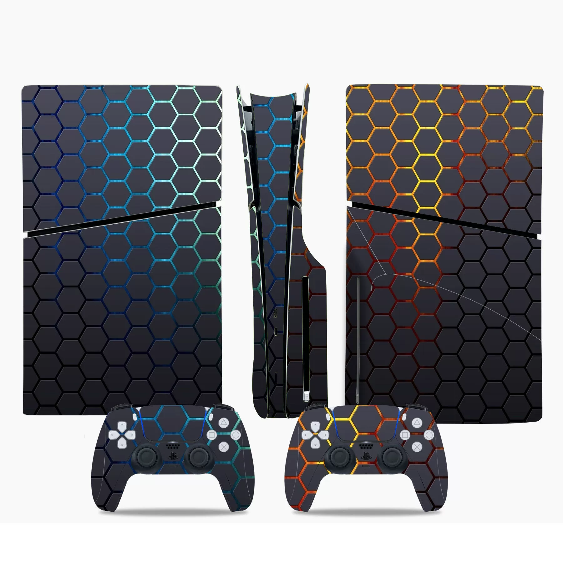 Nаклейка PS5 SLIM полная наклейка на корпус, решетка в клетку, наклейка-пленка защита кожи Limited Skin