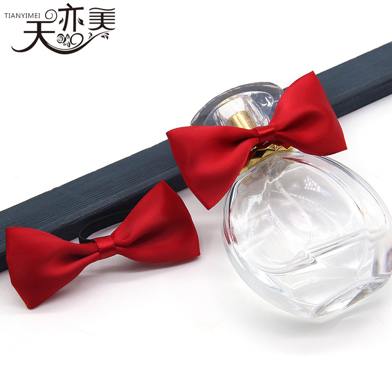 Tianyi Mei al por mayor botella de perfume/botella de vino/Embalaje de regalo decorativo pajarita Arco de la cinta hecha a mano