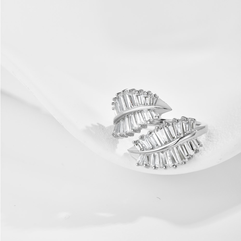 6g Weight Zircon Inlay Material Open Rings Classification Adjustable Ring Size 1 Piece Quantity Holiday, Daily Occasion 925 Sterling Silver Material Geometric Pattern Women's Gender Plating, Inlay Design Basic, Modern Style, Classic Style Style 925 Sterling Silver Zircon Geometric Open Rings 15