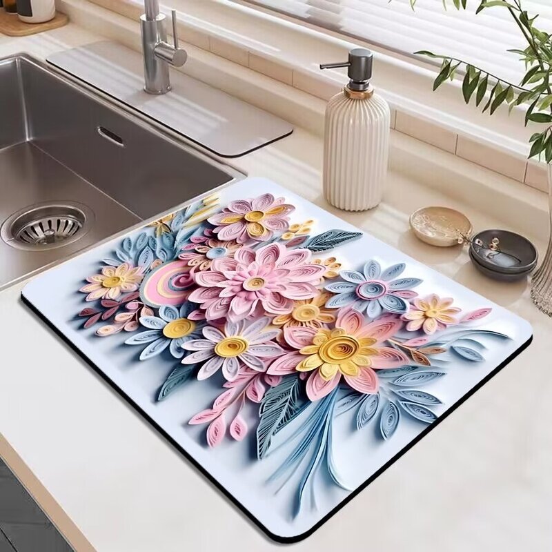 新商品の小さいデイジーは水を切って台所のカウンターを敷いてコーヒーマシンの碗を敷いて乾燥して水を吸うことを防止します。|undefined