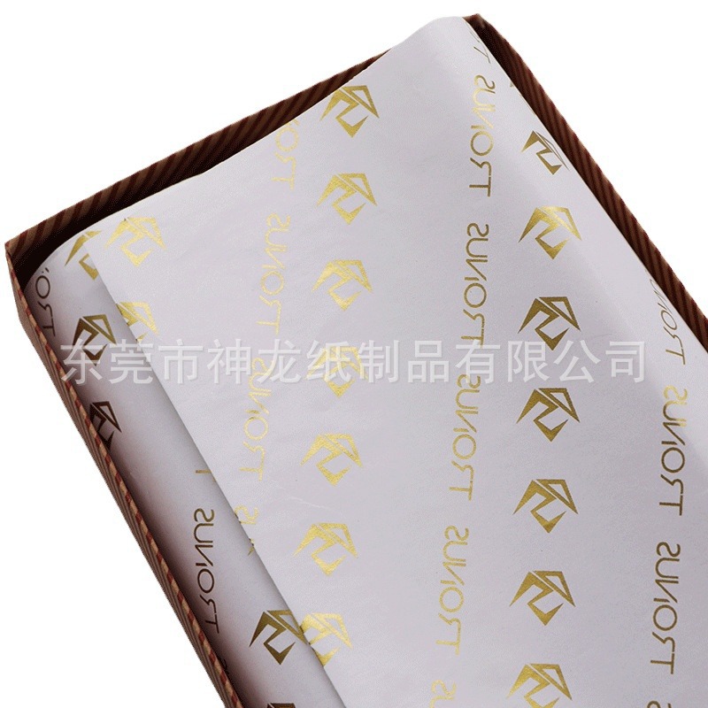 Papel de copia de piel de vaca blanco 30g Papel de pera Impresión personalizada Logotipo de regalo Papel de embalaje Vino de uva Tejido de ropa