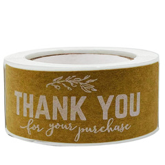 Wholesale ''Thank you for your order'' kraft paper sticker rectangular sealing sticker Thank you sticker