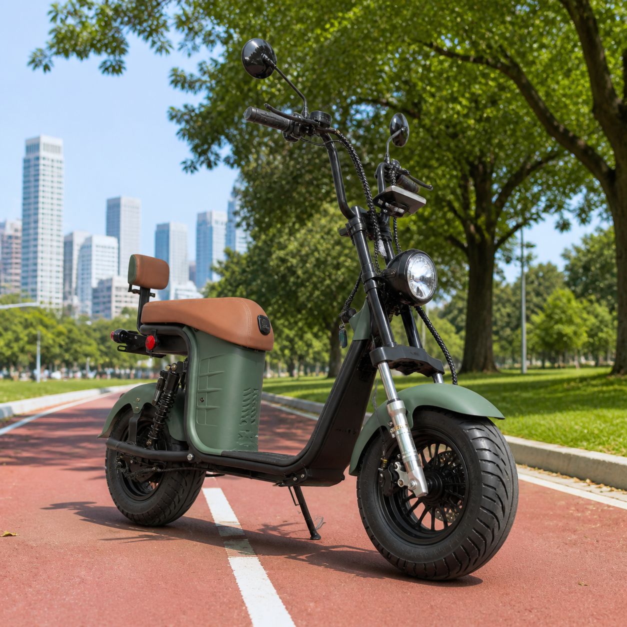 Brazil Harley Citycoco large wheel wide tire electric vehicle adult electric bicycle electric motorcycle battery vehicle manufacturer