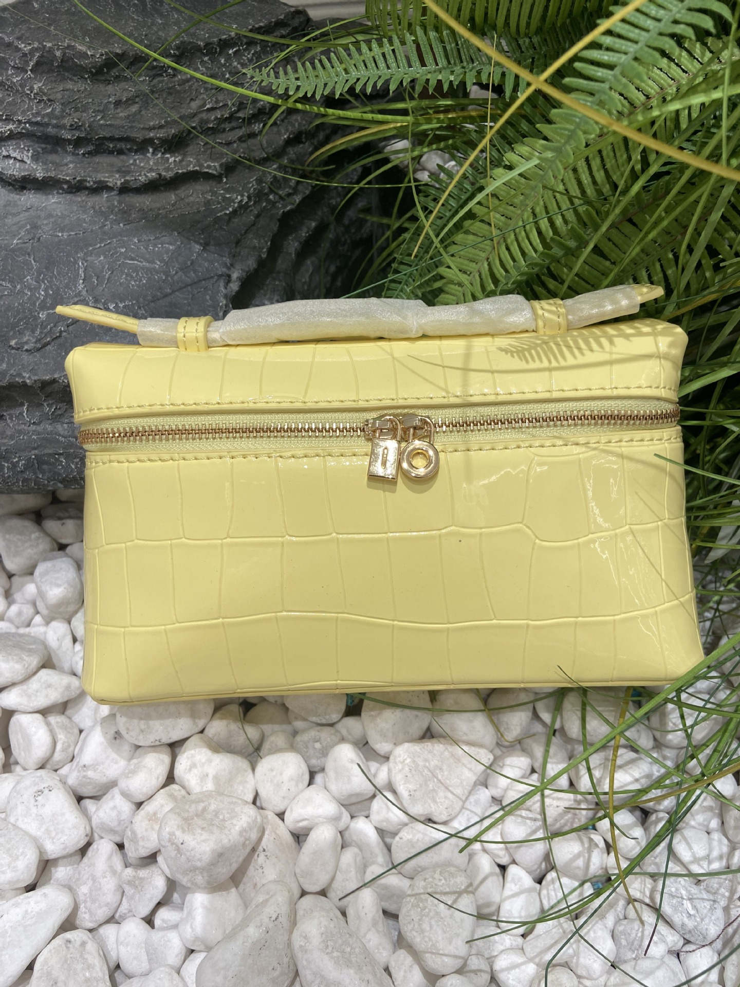 LP19gigi 同型化粧品袋 クロコダイル柄 ボックスバッグ 本革 ランチボックスバッグ ショルダー クロスボディ ポータブル 小さめ スクエアバッグ