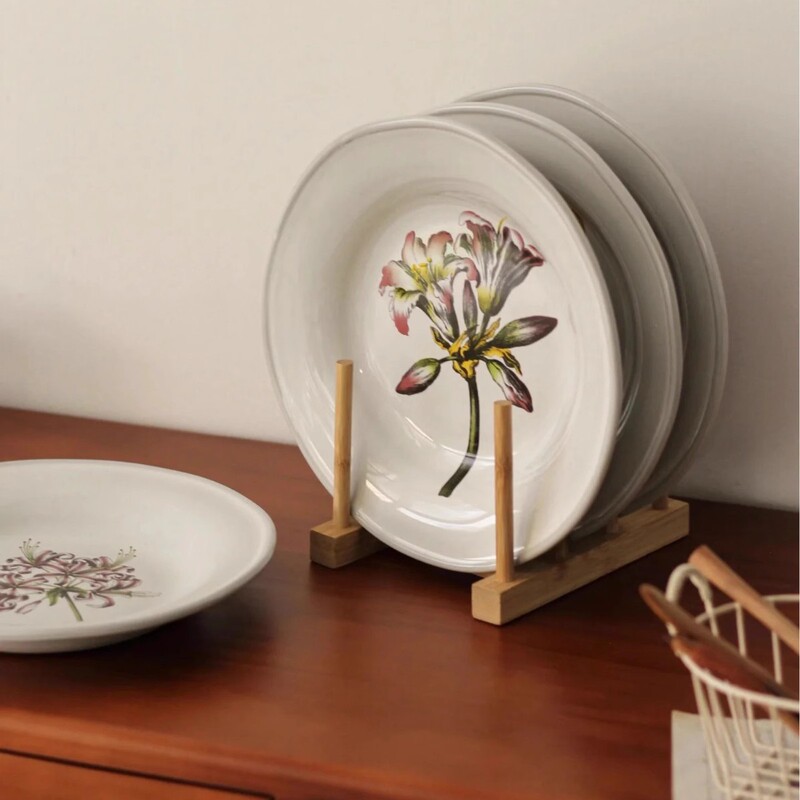 Senior Niche Middle Ancient Chinese Ceramic Tableware ADV Same Style Flower Dinner Plate