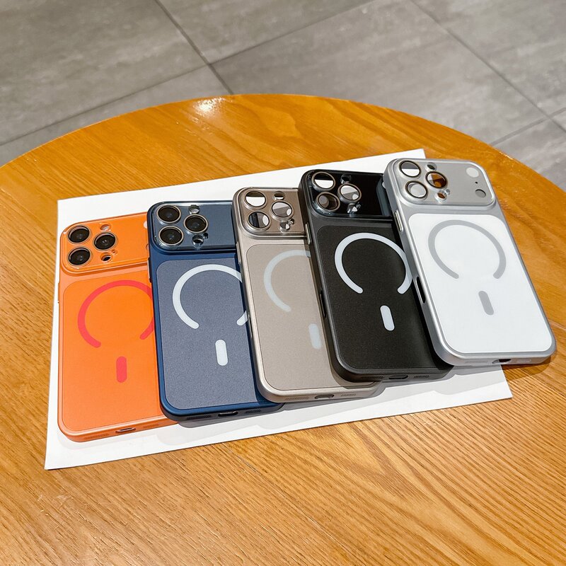 Suitable for Iphone17 Mobile Phone Case Original Color Glass Lens Film Magnetic Anti-Fall Apple 1316 Frosted Protective Cover