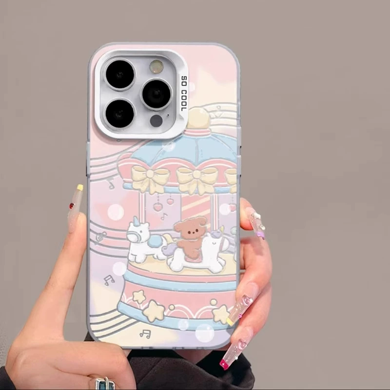 Apple, вращающаяся совместимая музыкальная шкатулка, iPhone15, чехол для телефона, 15promax, 16promax