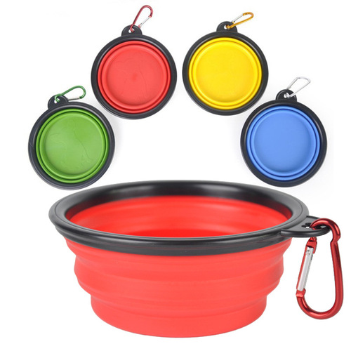 Pet Dog Folding Bowl Outdoor Water Bowl Portable Dog Bowl Outdoor Drinking Bowl Travel Supplies Drinking Bowl Food Bowl