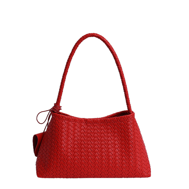 2025 nuevo estilo retrógrado francés bolso tejido a mano bolso de brazo de nicho universal bolso de moda bolso de hombro