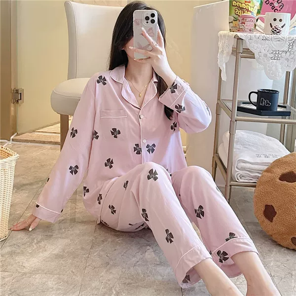 Light pink black bow