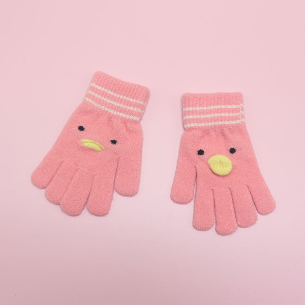 demi-season children's keep warm fleece knitted cartoon gloves for…