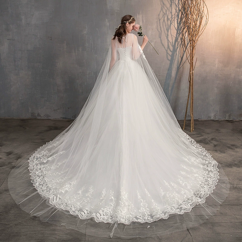 Main wedding dress 2026 new bride AliExpress fugitive princess small long tail French foreign trade ebay wedding dress