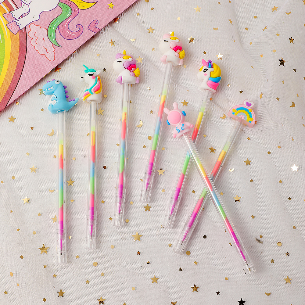 1 Piece Rainbow Dinosaur Unicorn Class Learning Daily Plastic Cute Gift Pen display picture 2