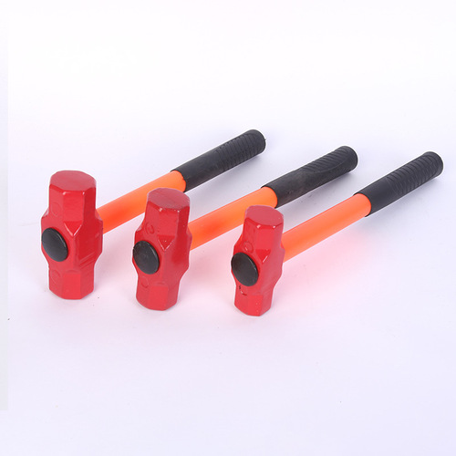 Manufacturer wholesale octagonal hammer, stone masonry hammer, hand hammer, steel pipe handle, plastic handle, shockproof handle, sledge hammer, wooden handle conjoined hammer