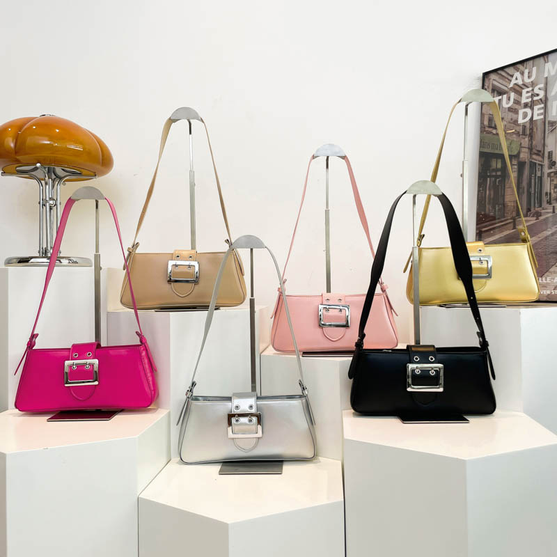 Uformell armhule for kvinner 2024 Ny enkel fransk pinne Fasjonabel vestlig stil Håndholdt pendlerskulder liten firkantet_voghion.com