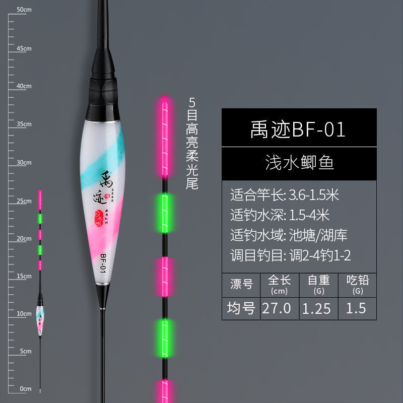 Luz nocturna de día y noche, flotador electrónico de alta sensibilidad, pesca nocturna de carpa corta, flotador de cola fría, comercio exterior
