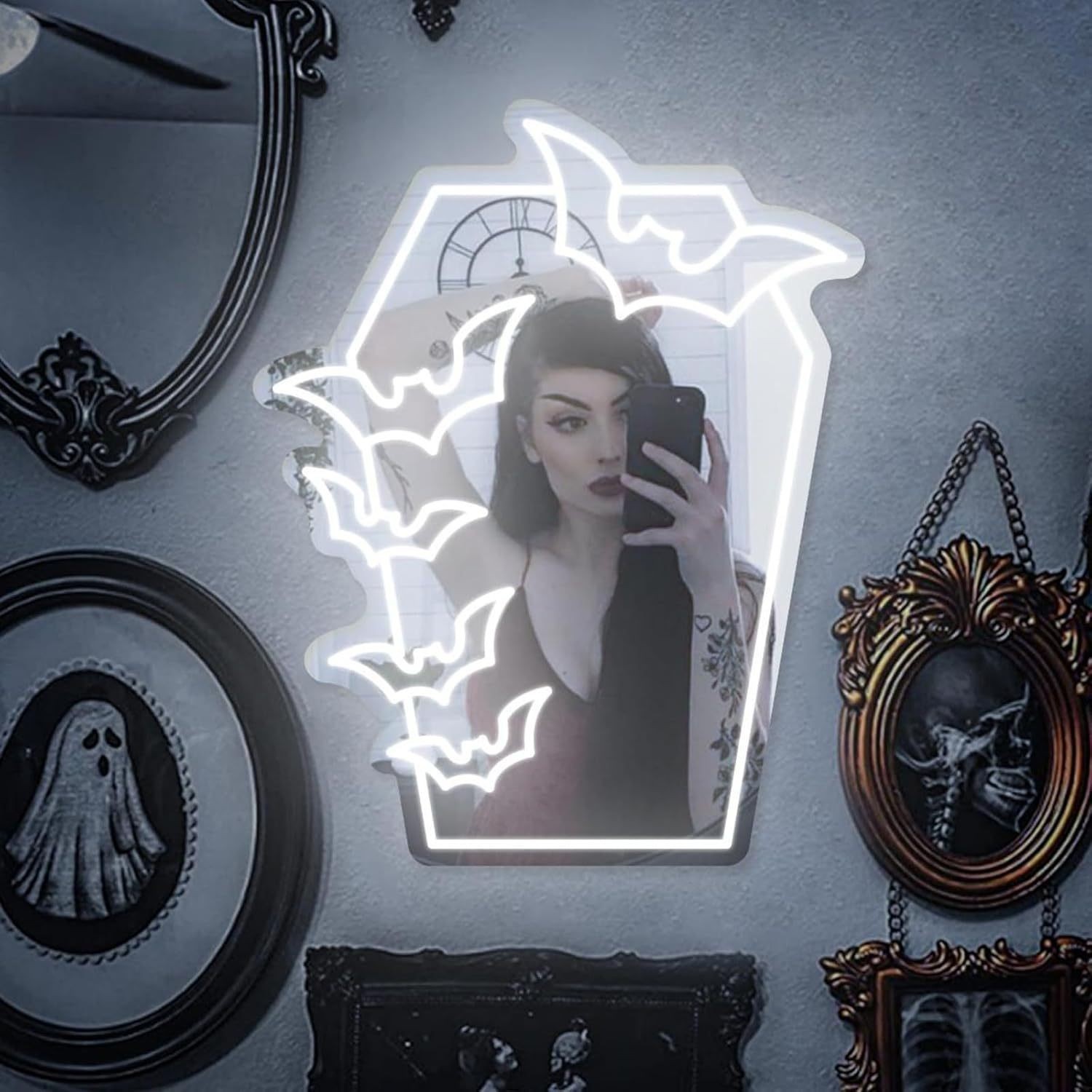 Transfronterizos LED de neón espejo luminoso espejo de maquillaje estilo de letra lámpara dormitorio tienda atmósfera lámpara decorativa