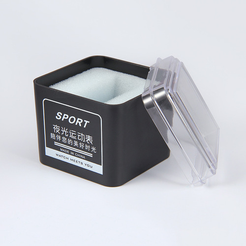 Transparent watch box holder, hanging pendant display, dual-purpose plastic watch display box, children's watch packaging box, retail and wholesale