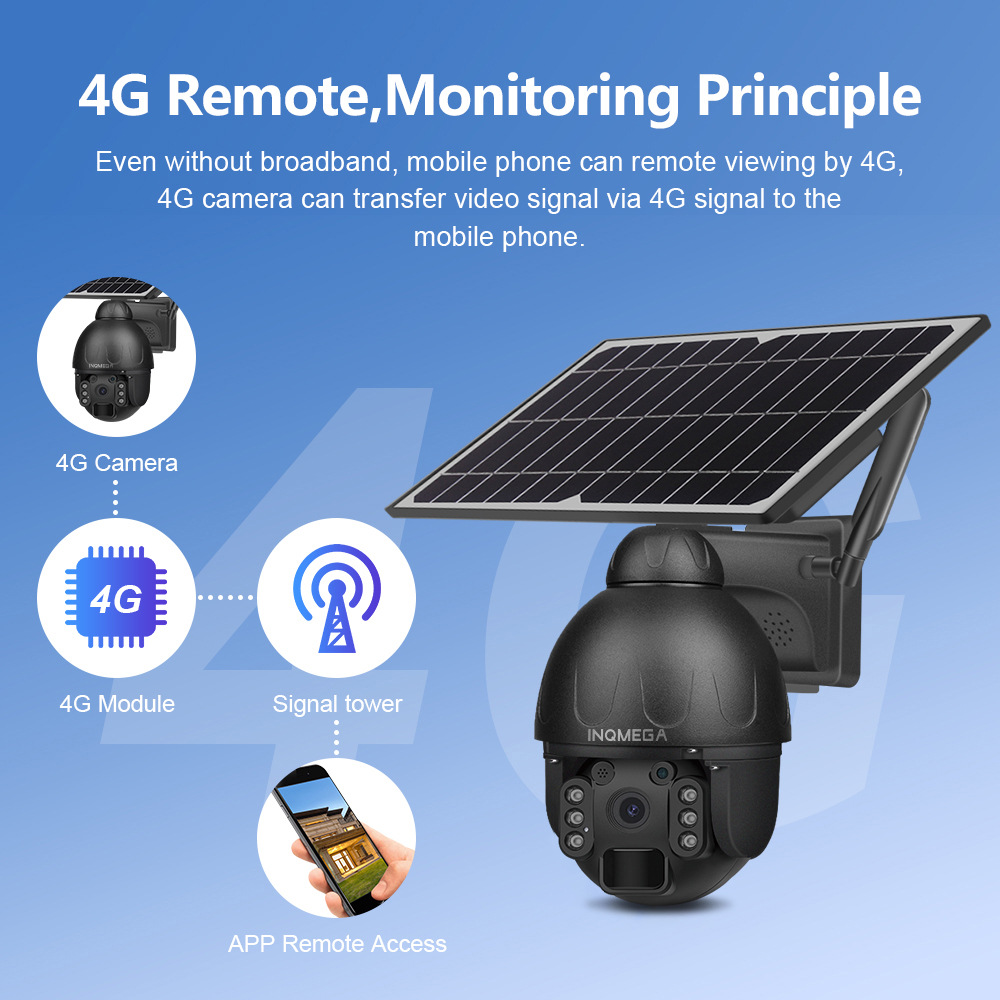 4G Cámara Solar HD 3MP a todo color de visión nocturna cámara de vigilancia inalámbrica WiFi máquina de bolas solar