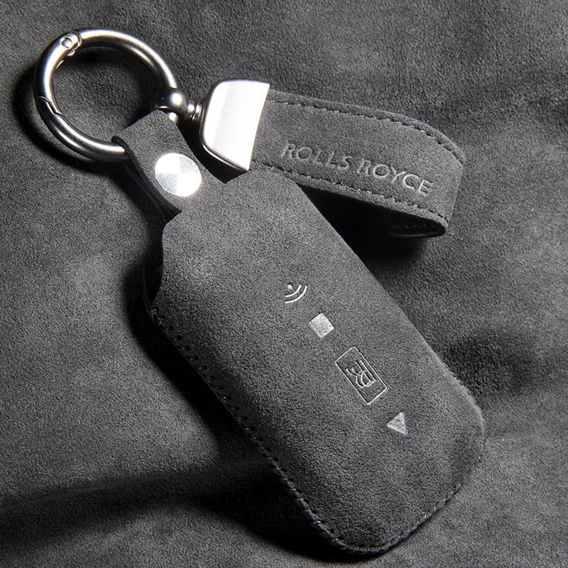 Suitable for Rolls-Royce Key Cover, Cullinan Phantom Ghost Shell, Phantom Phantom High-End Suede Leather Shell Buckle