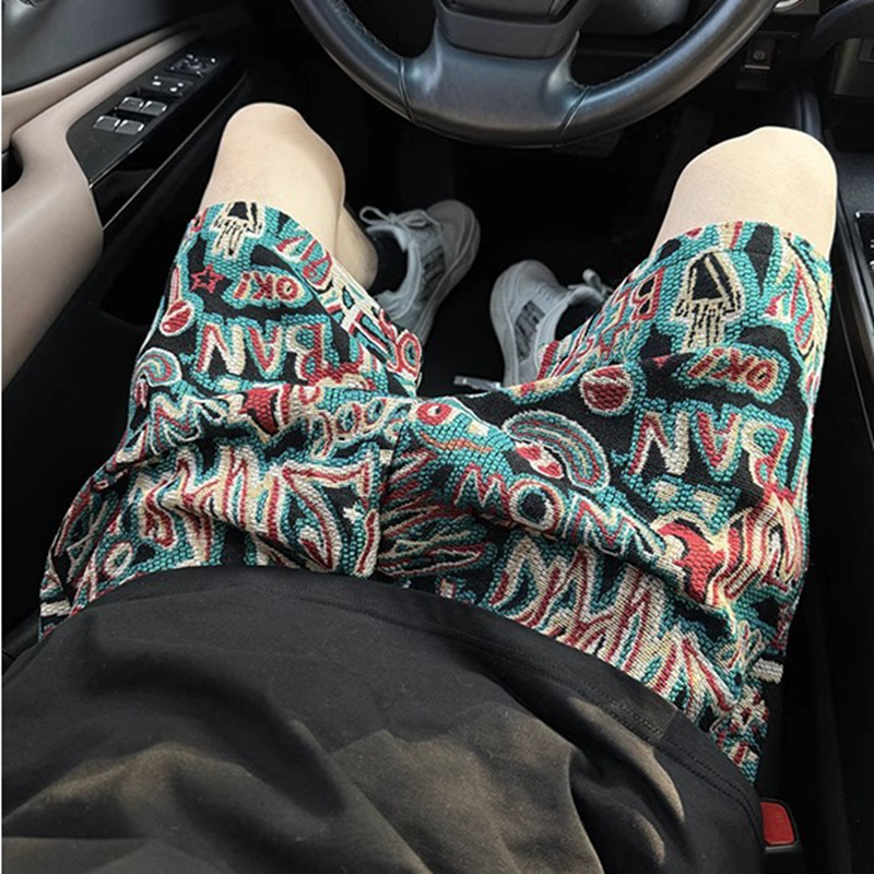 American Vintage Graffiti Full Print Shorts Men's Summer Thin Hawaiian Pants cleanfit Relaxed Pants American Vintage Graffiti Full Print Shorts Men's Summer Thin Hawaiian Pants cleanfit Relaxed Pants
