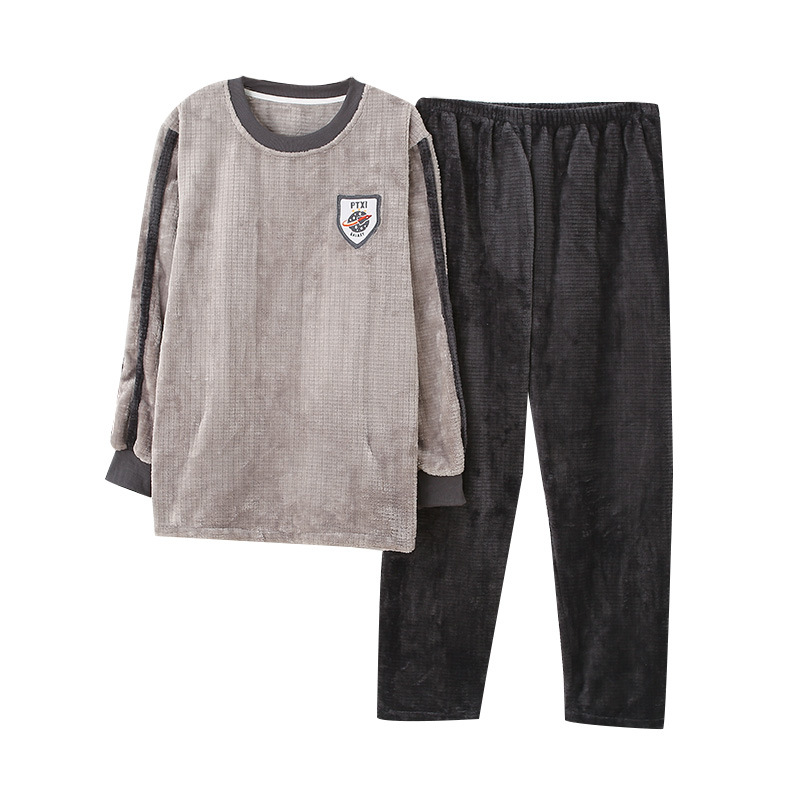 Winter coral velvet warm casual flannel pijama
