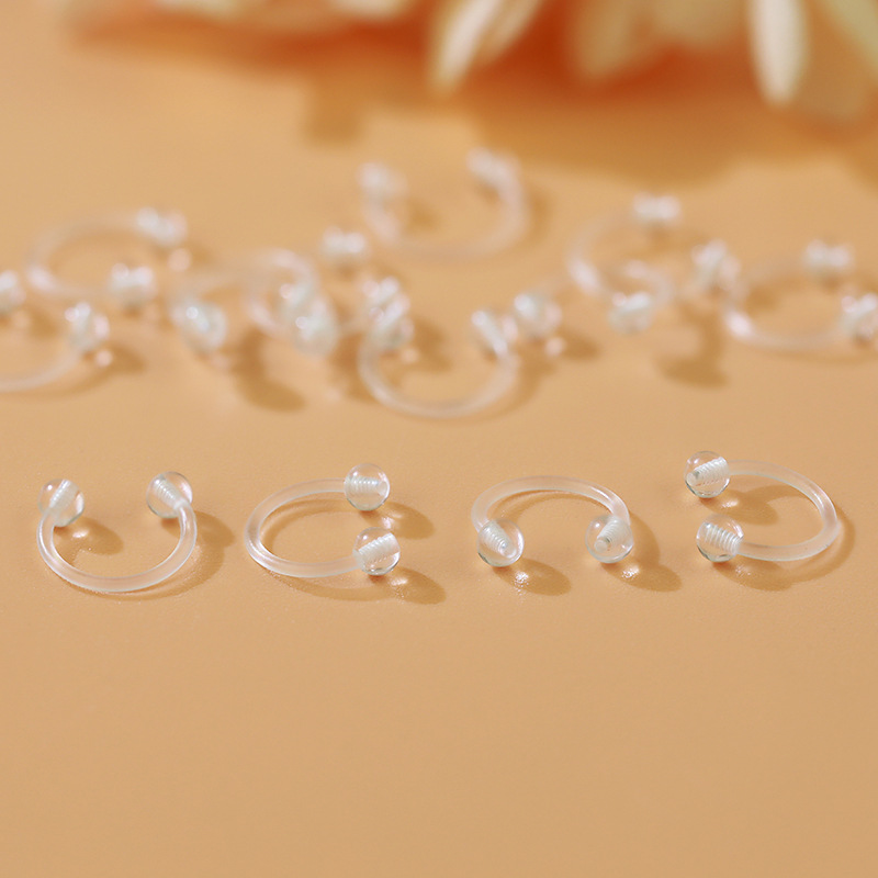 Transparenter U-förmiger Nasenstecker Ohrschmuck_voghion.com