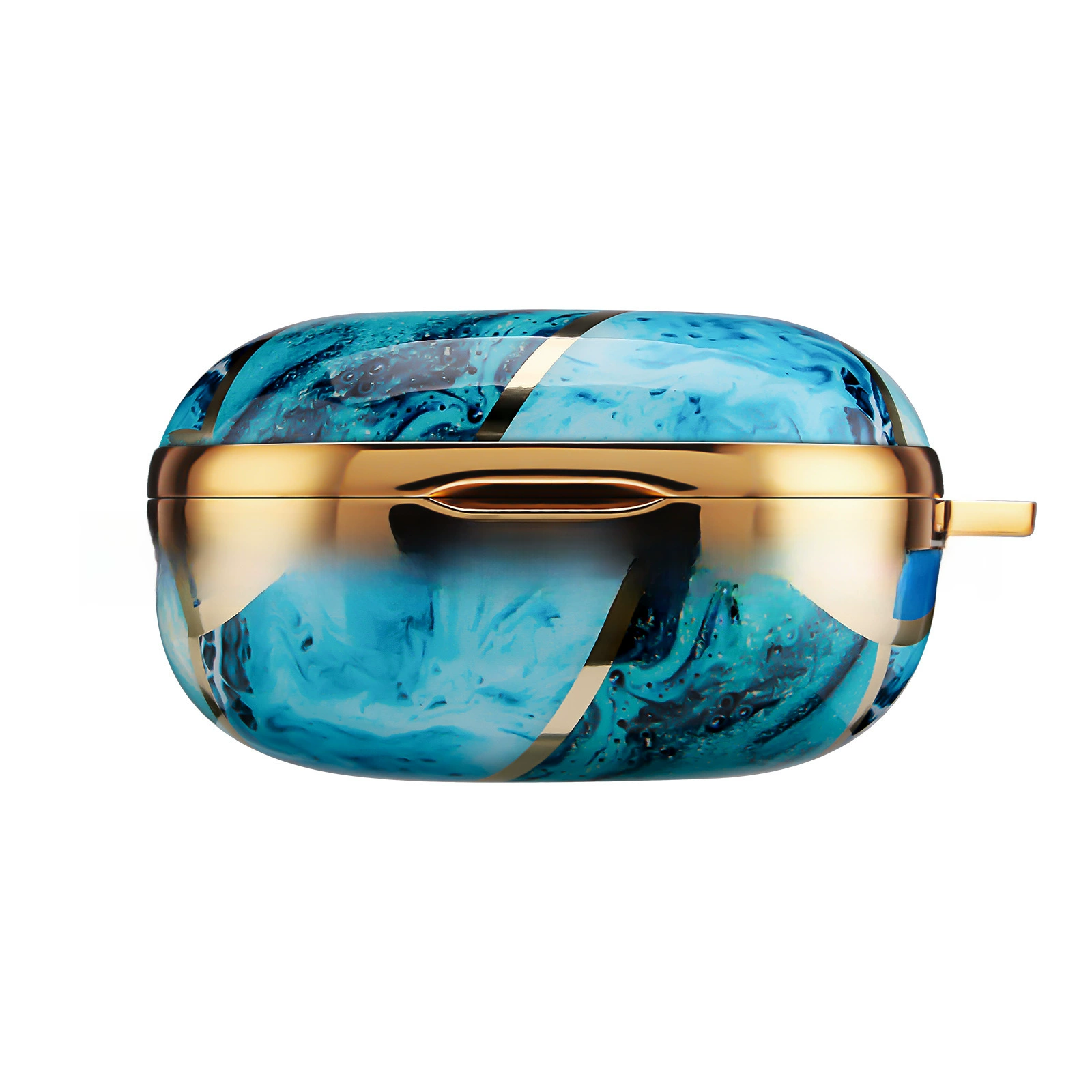 Blue Gold Marble IMD Headphones Set is suitable for BUDS2 Live Pro General Bluetooth headset shell electroplating hard shell