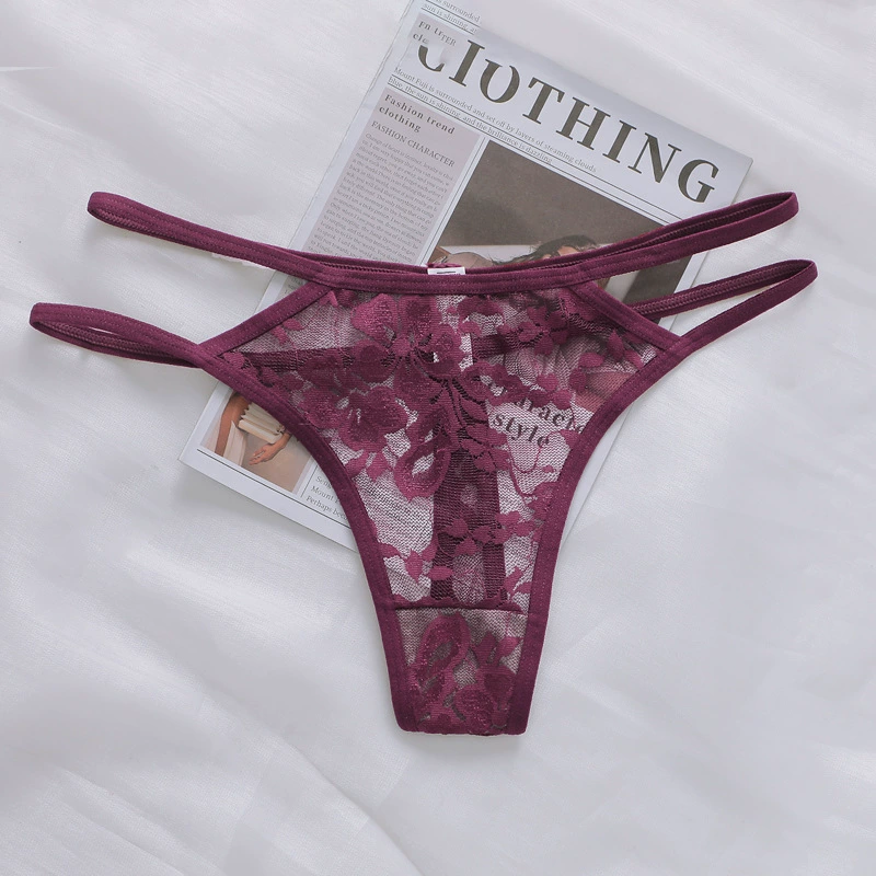 Бесшовные прозрачные дышащие кружевные sexy underwear брюки черный синий вино красный розовый размеры S M L