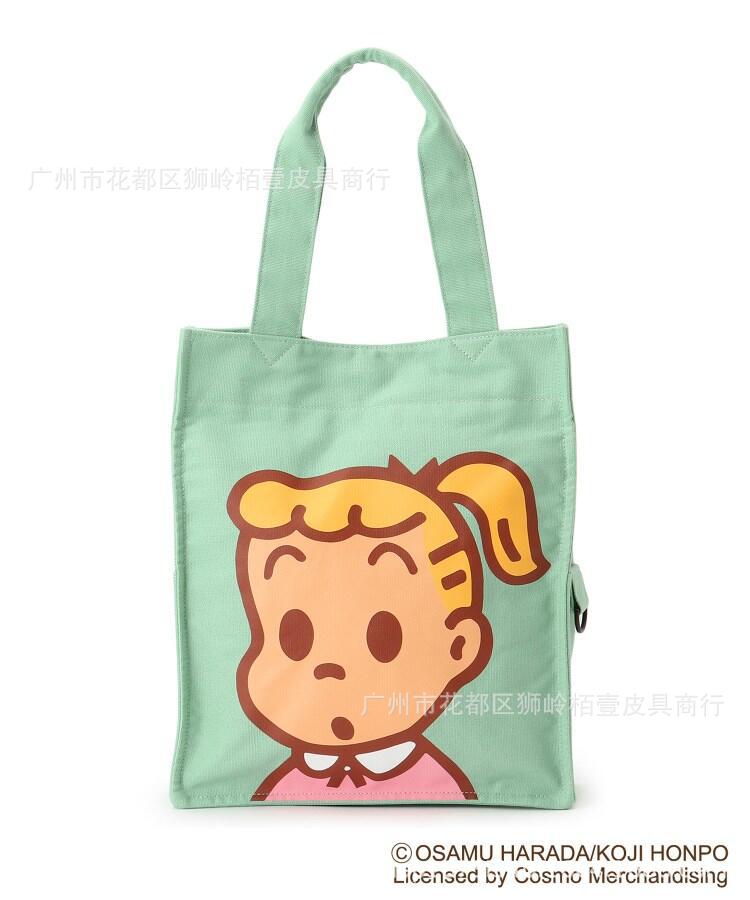 日本新款卡通原田治可爱帆布包大容量动漫百搭购物袋手提手拎包潮