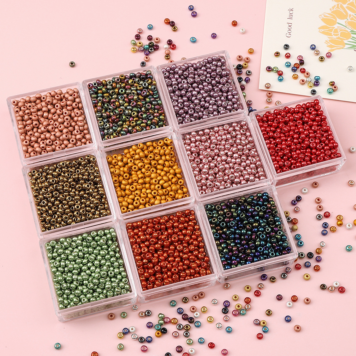 15g Weight Beads Jewelry Making Type Diameter 3mm, Diameter 4mm Jewelry Making Size DIY Jewelry Accessories Classification Less than 1mm Hole Size 1 Set Quantity Glass Material Solid Color Pattern Simple Style Style 1 Set Diameter 3mm Diameter 4mm Less Than 1mm Glass Solid Color DIY Jewelry Accessories Beads 无
