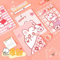 Cartoon notebook for students, book, laptop, print, scheduler