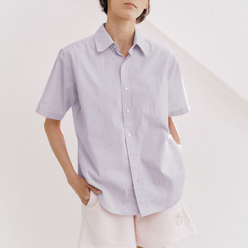 【Clearance Bargain】High-End Casual Boyfriend Style Summer French Niche Shirt Pure Cotton Turn-Down Collar Cardigan Top