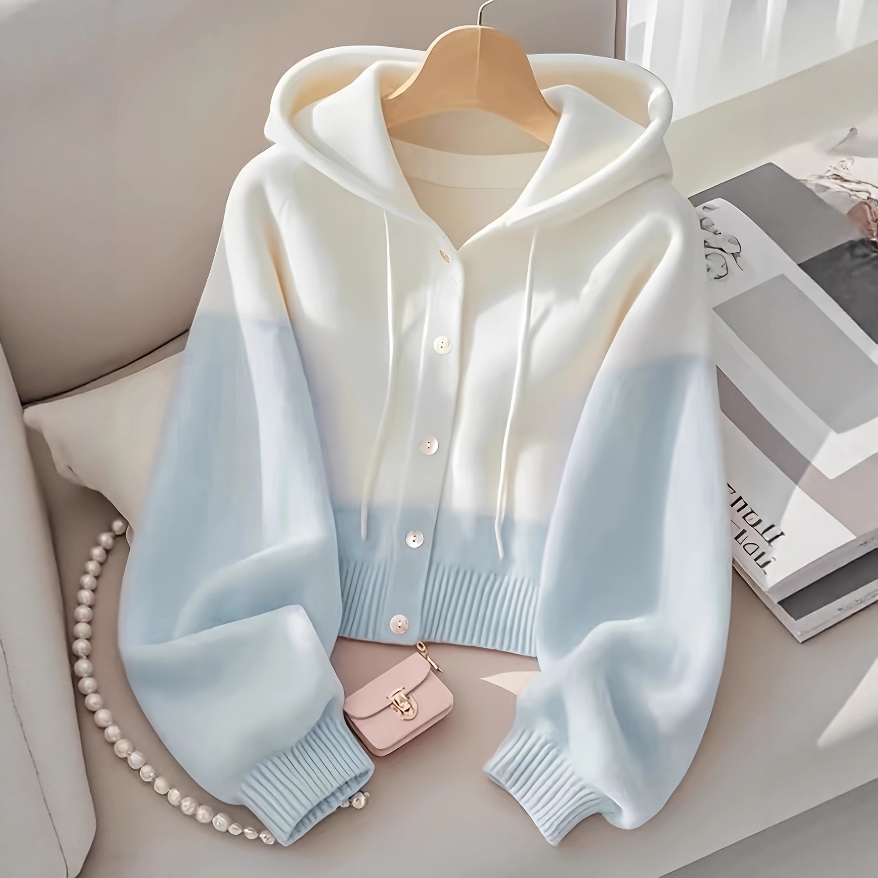 Korean New Style Milk Fufu Cardigan Jacket Bottoming Shirt for Women Autumn and Winter Lazy Women's Knitwear Warm Knitwear for Women
