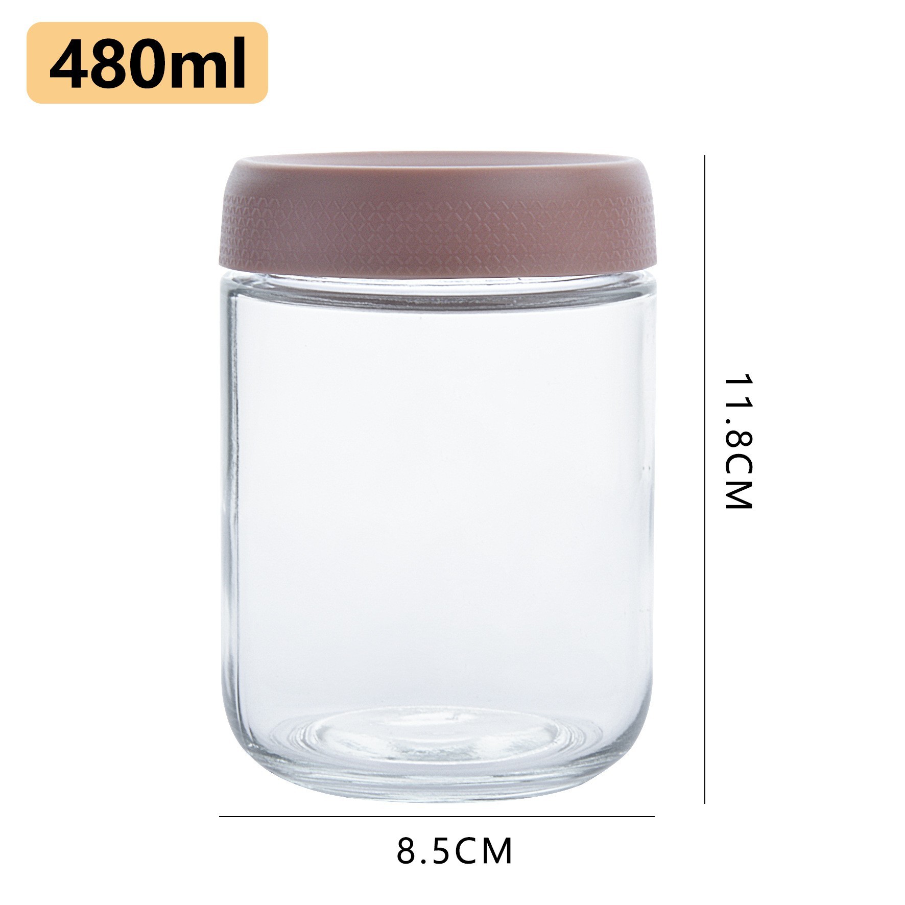 Tanque de sellado de vidrio Amazon transfronterizo alimentos humedad tanque de almacenamiento té grano nueces bocadillos botellas de yogur