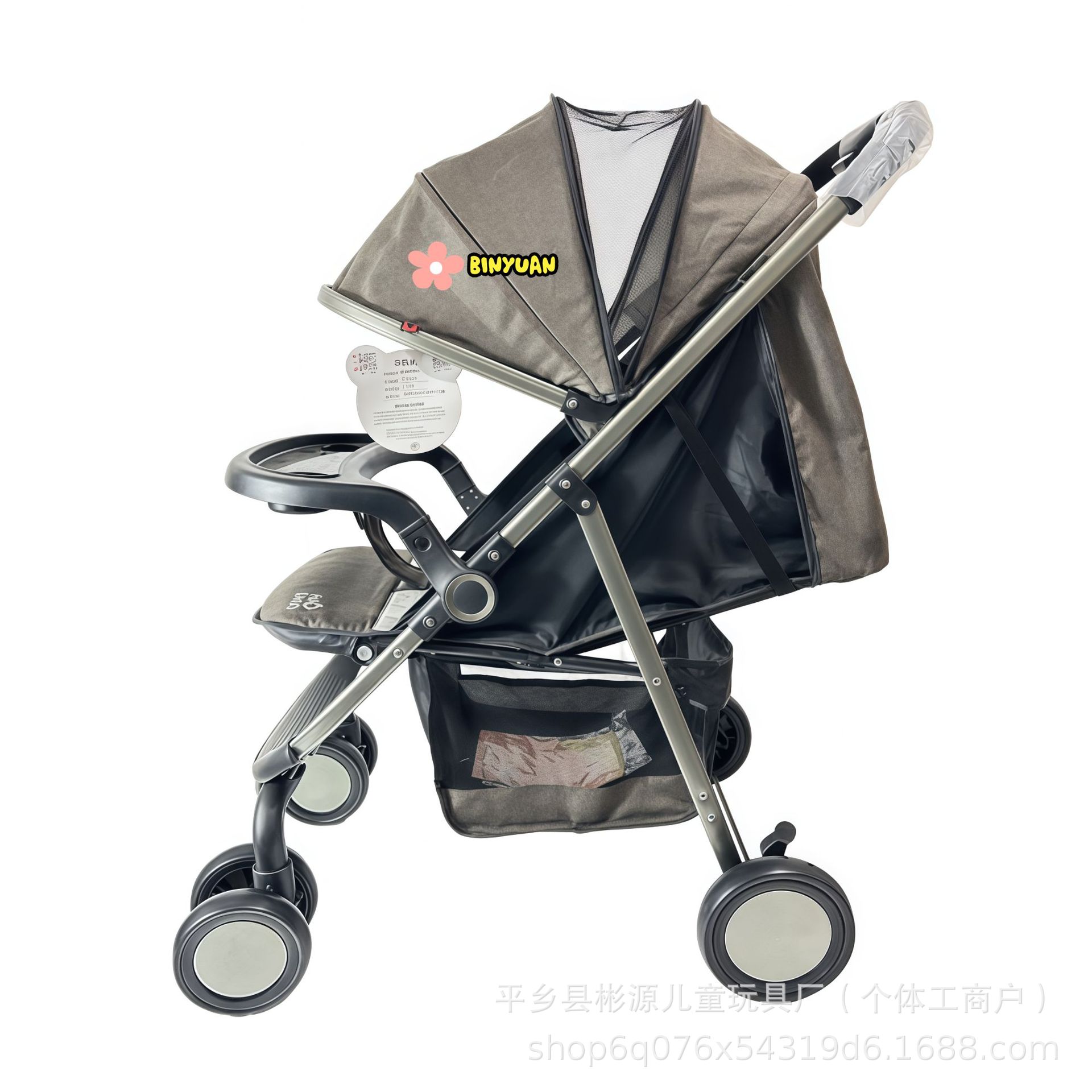 Fábrica recta al por mayor de tamaño medio cochecito de bolsillo cochecito ligero bebé fácil de sentarse y acostarse una pieza plegable