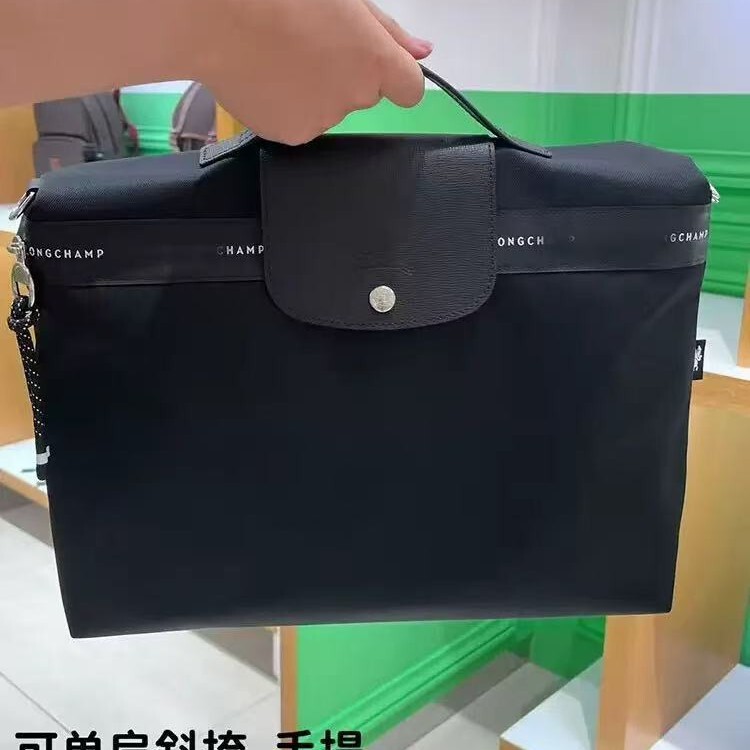 2026 New Model Dragon-Embellished Recycled Nylon Computer Bag Briefcase Handbag Shoulder Crossbody Document Bag Business Style