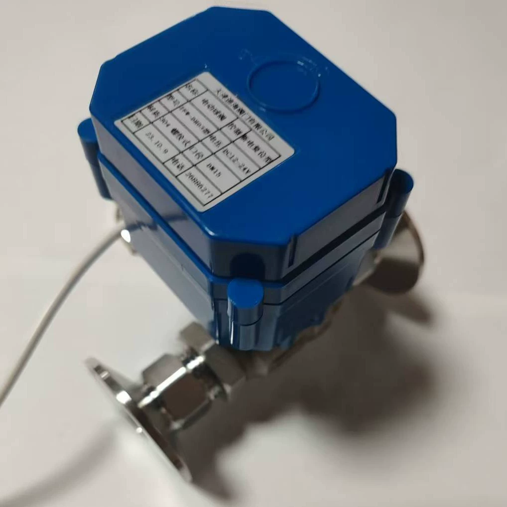 Быстрый монтажный миниатюрный электрический шаровой кран зажим Быстрый монтажный электрический шаровой кран из нержавеющей стали DC12-24V три провода с двумя управляемыми нормальными замками