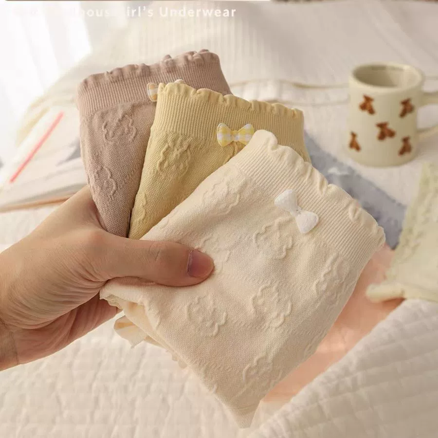 Новое хлопковое модальное женское нижнее белье, милые жаккардовые шорты для девочек из кролика, удобные трусы со средней талией и подтяжкой бедер